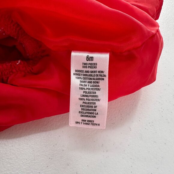 Baby Girls Red Carters 2-Piece Dress & Hat Set Size 6M Christmas Holiday Velvet - Picture 3 of 12